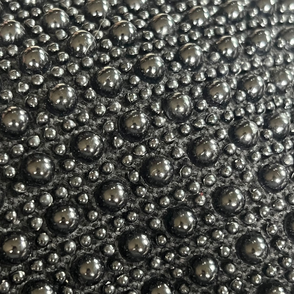 Vintage 50's Black Beaded Evening Bag Made in Hong Kong Gold Frame Clasp Purse - Picture 3 of 5